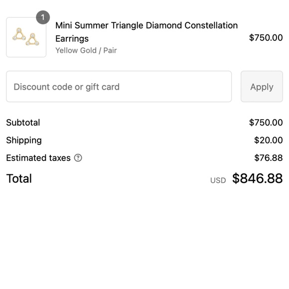 Logan Hollowell • Mini Summer Triangle Diamond Constellation Earrings - Picture 8 of 8